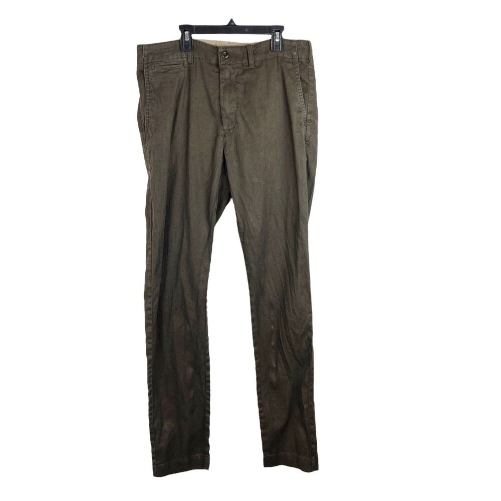 Banana Republic Dress Pants Men 34 x 34 Brown Flat Front Slim Fit Preppy Bottoms